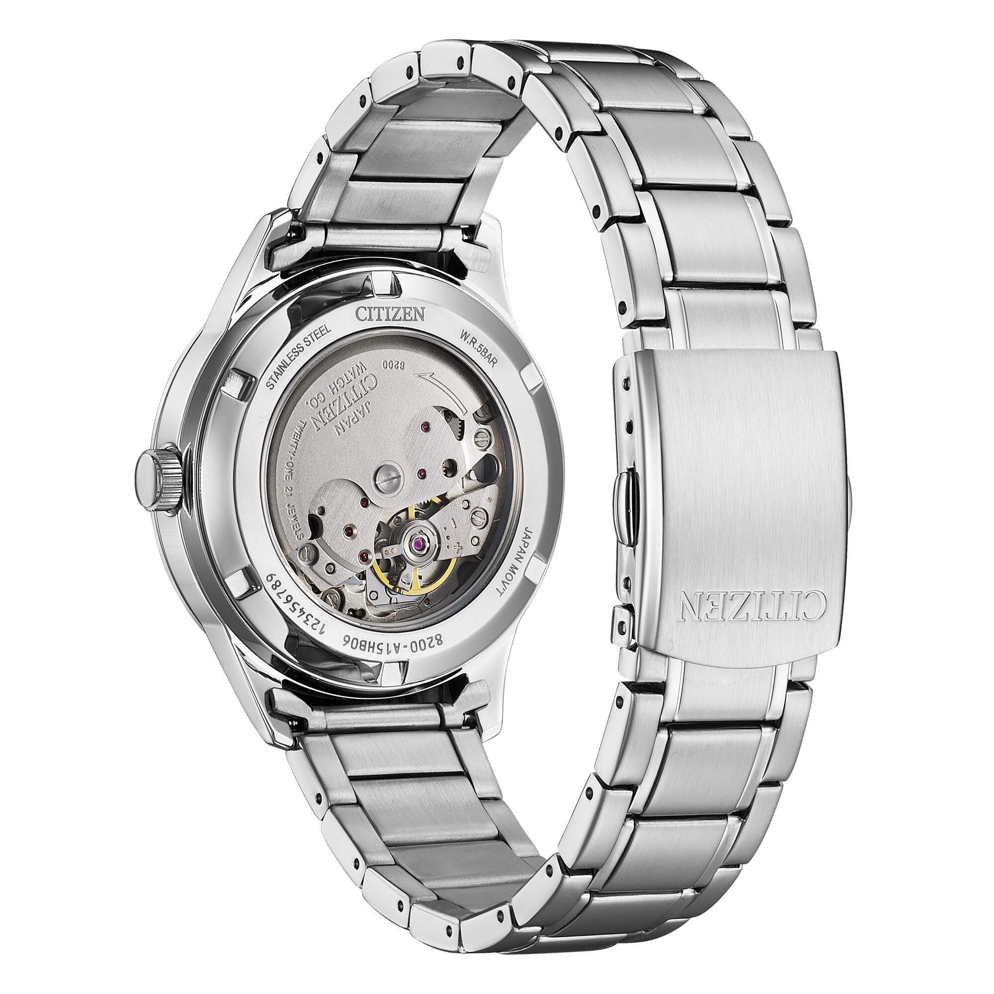 Orologio Uomo Citizen Automatico Blu Acciaio Doppia Data NY4058-79L